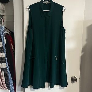 RACHEL Rachel Roy Dark Green Sleeveless Mini Dress